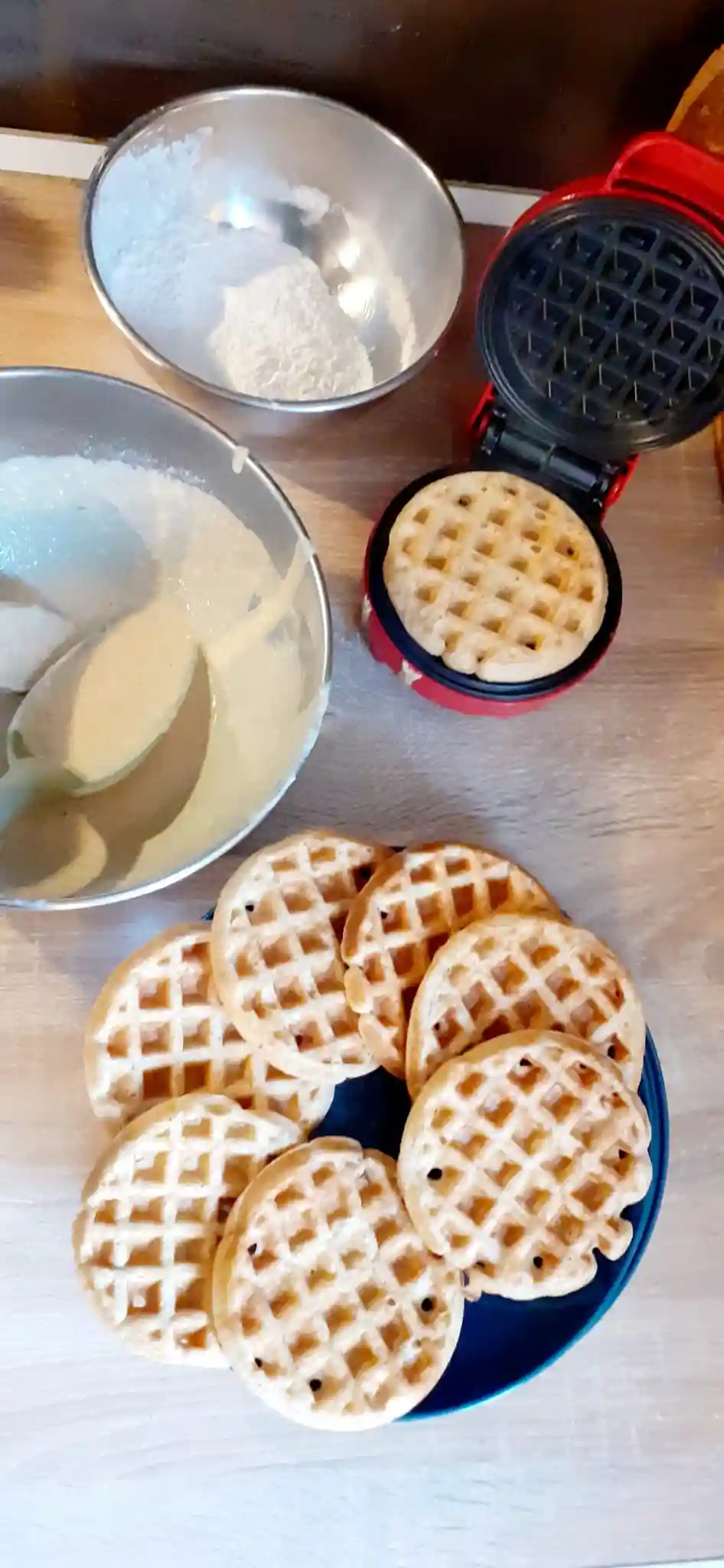 Waffles sem glúten e sem lactose
